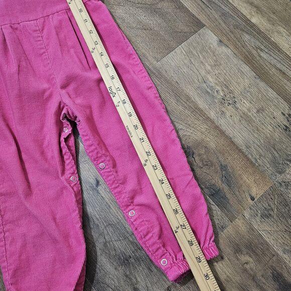 Vintage JCPenney Pink subtle corduroy overalls with adjusrable button straps 3T - Picture 6 of 8